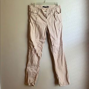 J brand distressed tan jeans!